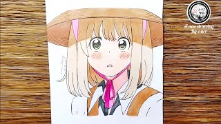 how to draw yamada from asagao to kase san  Yamada from asagao drawing with colour [upl. by Tollman]