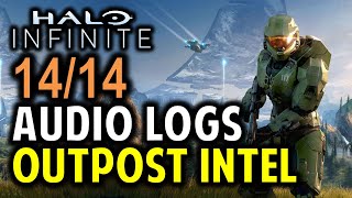 Outpost Intel UNSC Audio Logs All 14 Locations  Halo Infinity Collectibles Guide [upl. by Bolton402]