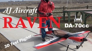 AJ Aircraft  RAVEN 92quot Test Flight [upl. by Nauqet]