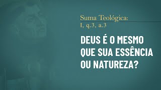 DEUS É O MESMO QUE SUA ESSÊNCIA OU NATUREZA STh I q3 a3 [upl. by Natsud]