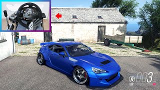 Drifting the Subaru BRZ down Needle Climb  Forza Horizon 4  Steering Wheel  Pedal Gameplay [upl. by Pell]