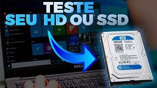 COMO TESTAR UM HD OU SSD 2022 [upl. by Gertruda]