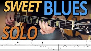 Sweet Blues Guitar Solo with TABS  DBL 272 [upl. by Tooley839]