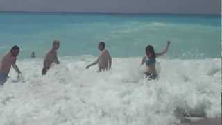 Lefkada  Kathisma beach waves 2012 [upl. by Rorke]