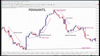 How to trade with the Bearish Pennant Chart Pattern [upl. by Aisyat]