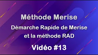 Merise 13  Démarche Rapide de Merise [upl. by Oaht]