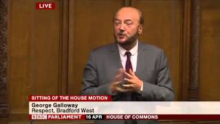 George Galloway on Margaret Thatcher  Sitting of the House Motion [upl. by Akirdnahs]