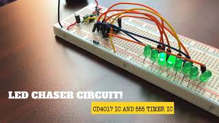 LED Chaser using CD4017 IC and 555 Timer IC COMING SOON [upl. by Rothstein870]