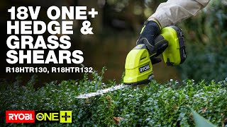 RYOBI 18V ONE Hedge amp Grass Shears R18HTR130 R18HTR132 in action [upl. by Bremble719]