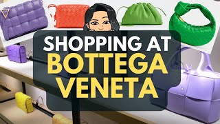 SHOPPING AT BOTTEGA VENETA bags  BOTTEGA handbags Cassette Handbag Pouch Handbag Jodie Handbag [upl. by Celesta]