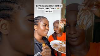 crunchy peanut brittleNkate cakeGhana🇬🇭 recipe peanutbrittlerecipe [upl. by Geldens]