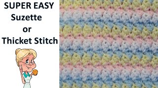 SUPER EASY Stitch of the Week 29 Suzette or Thicket Stitch  One Row Repeat [upl. by Elvis]