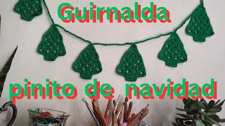 🎄 Adorno de navidad en crochet Guirnalda navideña tejida al crochet 🎄 [upl. by Roselyn365]