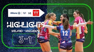 HIGHLIGHTS  Allianz Vero Volley Milano  Volley Mulhouse Alsace [upl. by Dej]