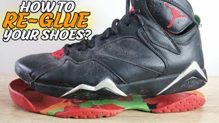 Easiest way how to REGLUE Jordan Shoes using BARGE CEMENT [upl. by Roti]