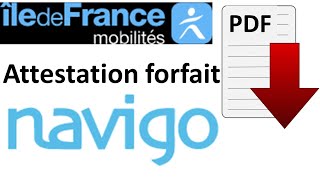 Comment télécharger une attestation de chargement de forfaits Navigo sur votre carte Navigo [upl. by Neyuq845]