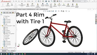 Solidworks Tutorial  How to Make a Bicycle Design Part 4  rim with tire [upl. by Haimrej]