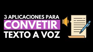 3 aplicaciones para CONVERTIR TEXTO A VOZ 🤖🤖usando la INTELIGENCIA ARTIFICIAL [upl. by Fabrice]