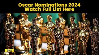 Oscar Nomination 2024 Oppenheimer And Barbie Lead List Check Full List Here  96th Academy Awards [upl. by Naicad]