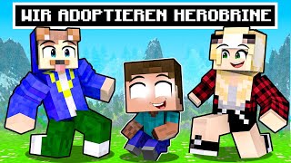 WIR ADOPTIEREN BABY HEROBRINE IN MINECRAFT [upl. by Chiquia]