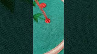 spring stitch tutorial  how to make embroidered flower with spring stitch  nazias embroidery [upl. by Znerol]