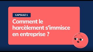 Comment le harcèlement simmisce en entreprise [upl. by Natloz730]