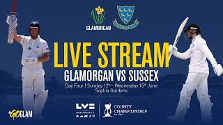 🔴 Glamorgan v Sussex  LV County Championship l Day Four [upl. by Asnerek]