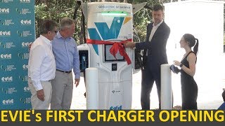 EVIE Networks first charger location  Official opening [upl. by Ramedlav]