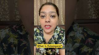 Meaning Of Extempore shorts extempore speaking communication communicationskills [upl. by Hadwyn]