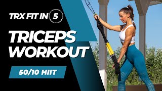 5 Min TRX Triceps Workout  Standing Exercises  Day 5  AndreaTothWorkoutscom [upl. by Ibbed]