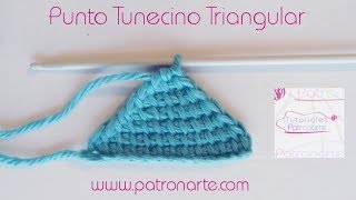 Triangulos a Crochet Tunecino Paso a Paso [upl. by Nomled413]