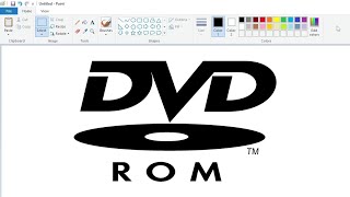 How to draw the DVDROM logo using MS Paint  How to draw on your computer [upl. by Lagiba]