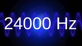 24000 Hz clean pure sine wave TEST TONE 24 khz frequency [upl. by Lovash]