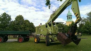 Multicar IFA M25 plus T174 2 Bagger Frotschirtt im Einsatz [upl. by Hnirt]