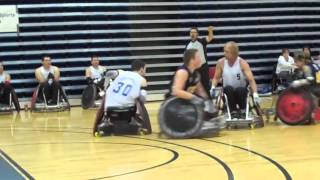 Wheelchair Rugby Hits and Highlights 2013 Canadian Nationals Day 1 [upl. by Ltsyrk]