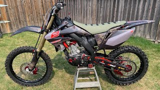 Amazing transformation of a blown up 900 Dirt Bike 2004 HONDA CRF250R FULL REBUILD [upl. by Anaeg]