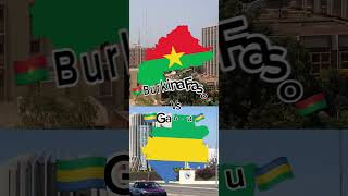 Burkina Faso vs Gabon  country death match part 82 shorts countries geography whoisstrogest [upl. by Darrey]