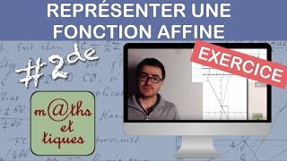 EXERCICE  Représenter une fonction affine  Seconde [upl. by Hadihahs]