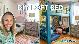 DIY Loft Bed in a Boys Room Makeover [upl. by Akcimehs736]