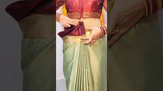 Perfect saree pleating tricksareedraping sareedrapingforbeginners [upl. by Zippel]