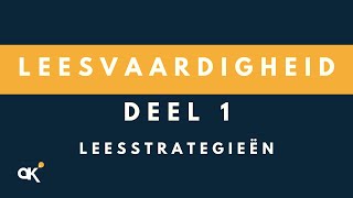 Lezen deel 1 Leesstrategieën [upl. by Raphaela]