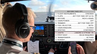 Cessna 172S TakeOff Procedures amp Briefing [upl. by Lezned]