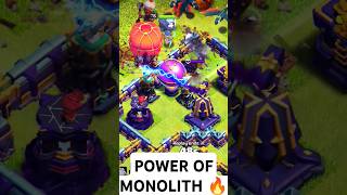 Power of Monolith in Clash of Clans  MrCarBonX gaming shorts monolith clashofclans mobile [upl. by Murrah]