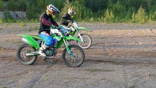 KX250 vs KX450F [upl. by Schwab]