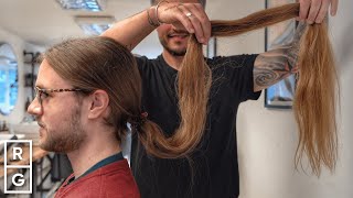 12 YEARS of Long Hair CUT OFF 😱 The BIGGEST Transformation Weve Ever Done [upl. by Akerahs]