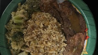 Pork Scallopini with Sweet and Sour Glaze Rice and Steamed Broccoli [upl. by Leaper192]