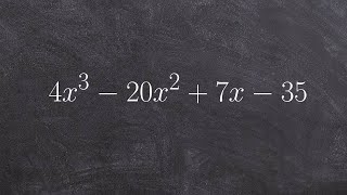 Factoring a third degree polynomial with four terms by grouping [upl. by Eolanda]