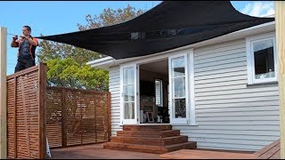 How to Install Shade Sails  Mitre 10 Easy As DIY [upl. by Yelyac]