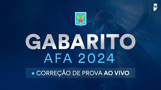 Gabarito AFA  Academia da Força Aérea 2024 correção de prova ao vivo [upl. by Rocray]