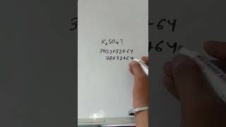 MolecularMass of K2SO4  physical chemistry chemistry like subscribe [upl. by Glinys]